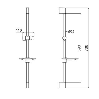 Душевой гарнитур Maretti AC20M11-015, хром Душевой гарнитур Maretti AC20M11-015, хром