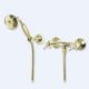 Смеситель для душа Cezares с ручным душем, шлангом 150 см и держателем LORD-D-03/24-M золото