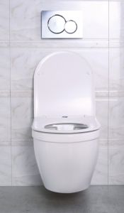 Унитаз подвесной BelBagno Loto BB070CHR/SC с сиденьем