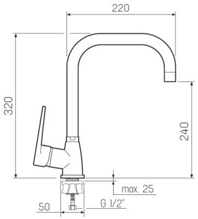 Смеситель для кухни РМС SL141-017F хром Смеситель для кухни РМС SL141-017F хром