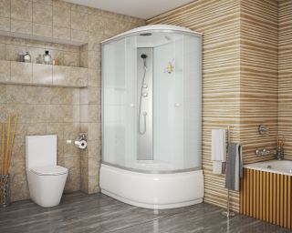 Душевая кабина Niagara Eco E120/80/40L/MT 120x80 см профиль хром стекло матовое