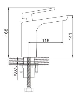 Смеситель для раковины Rose R1401F белый/хром Смеситель для раковины Rose R1401F белый/хром