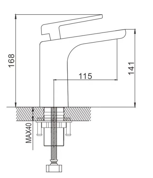 Смеситель для раковины Rose R1401F белый/хром