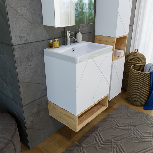 Тумба под раковину Бриклаер Кристалл 4627125415937 50 см белый