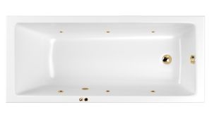 Гидромассажная ванна Whitecross Wave Slim 0111.170070.100.SOFT.GL 170x70см Soft золото