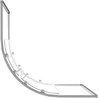 Душевое ограждение Good Door Lite R-80-C-CH ЛТ00001 80*80 профиль хром стекло прозрачное