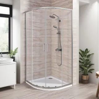 Душевое ограждение Good Door Lite R-80-C-CH ЛТ00001 80*80 профиль хром стекло прозрачное