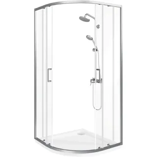 Душевое ограждение Good Door Lite R-80-C-CH ЛТ00001 80*80 профиль хром стекло прозрачное