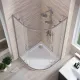 Душевое ограждение Good Door Lite R-80-C-CH ЛТ00001 80*80 профиль хром стекло прозрачное