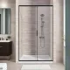 Душевое ограждение Good Door Lite WTW-140-C-B ЛТ00019 140 профиль черный матовый стекло прозрачное