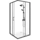 Душевое ограждение Good Door Lite CR-100-C-B ЛТ00023 100*100 профиль черный матовый стекло прозрачное