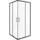 Душевое ограждение Good Door Lite CR-100-C-B ЛТ00023 100*100 профиль черный матовый стекло прозрачное