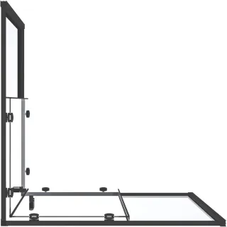 Душевое ограждение Good Door Lite CR-90-C-B ЛТ00024 90*90 профиль черный матовый стекло прозрачное