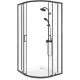 Душевое ограждение Good Door Lite R-100-C-B ЛТ00026 100*100 профиль черный матовый стекло прозрачное