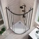 Душевое ограждение Good Door Lite R-100-C-B ЛТ00026 100*100 профиль черный матовый стекло прозрачное