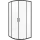 Душевое ограждение Good Door Lite R-90-C-B ЛТ00027 90*90 профиль черный матовый стекло прозрачное