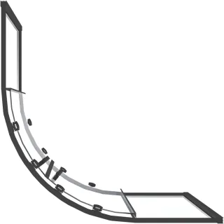 Душевое ограждение Good Door Lite R-80-C-B ЛТ00028 80*80 профиль черный матовый стекло прозрачное