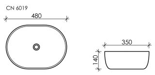 Раковина Ceramica Nova Element CN6019 48см белый Раковина Ceramica Nova Element CN6019 48см белый