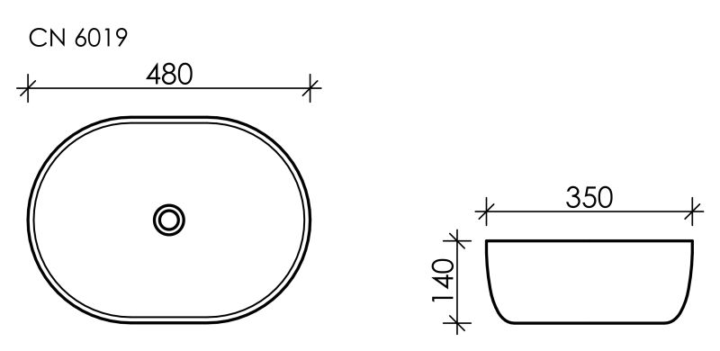 Раковина Ceramica Nova Element CN6019 48см белый