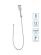 Ручной душ BelBagno со шлангом и держателем, хром, LUC-DFS-CRM