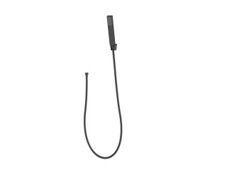 Ручной душ BelBagno со шлангом и держателем, чёрный, LUC-DFS-NERO