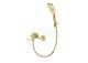 Смеситель BelBagno для ванны и душа в комплекте с ручным душем, шлангом и держателем, золото LUC-VASM-ORO