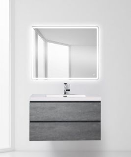 Тумба под раковину BelBagno подвесная Stucco Cemento 100x50см LUCE-1000-2C-SO-SCM