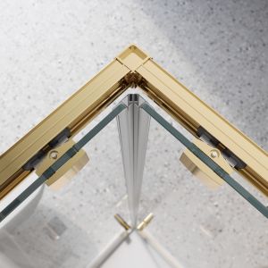 Душевой уголок BelBagno LUCE-A-2-100-C-ORO золото