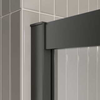 Душевой уголок BelBagno LUCE-A-2-90-C-NERO черный