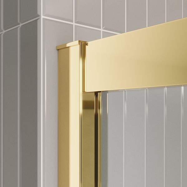 Душевой уголок BelBagno LUCE-A-2-90-C-ORO золото