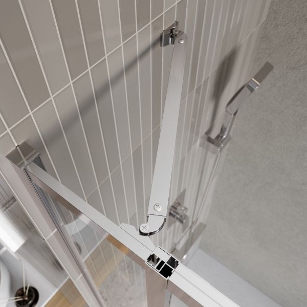 Душевой уголок BelBagno LUCE-A-22-100+30-C-Cr хром
