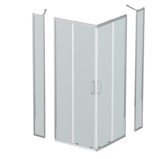 Душевой уголок BelBagno LUCE-A-22-90+20-P-Cr хром