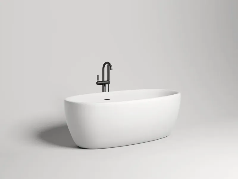 Ванна из искусственного камня Salini Luce S-Stone 100121M 170x85см белый матовый