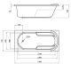 Акриловая ванна Berges Lumbo 150x75см белый 050001