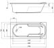 Акриловая ванна Berges Lumbo 170x75см белый 050003