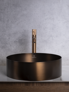 Раковина AltroBagno Luna 001004 BrAn из нержавеющей стали бронза состаренная Раковина AltroBagno Luna 001004 BrAn из нержавеющей стали бронза состаренная