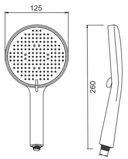 Лейка для душа Splenka S450.51 хром