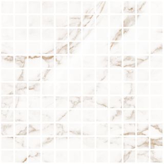 Керамическая плитка Living Ceramics LV10634 Blanc Statuario Gold Mosaic 25 Soft 30x30