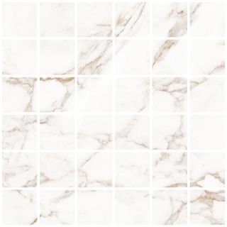 Керамическая плитка Living Ceramics LV10638 Blanc Statuario Gold Mosaic 55 Soft 30x30
