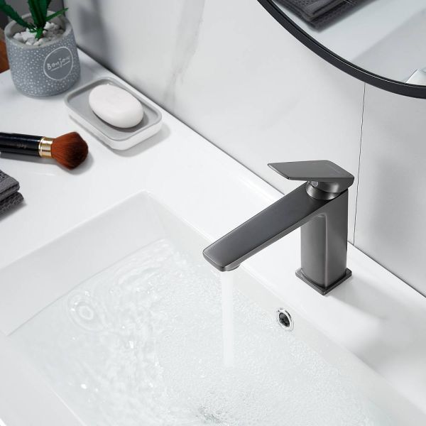 Смеситель для раковины Shevanik S8901T-1 оружейная сталь
