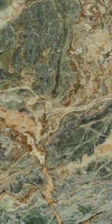 Панно Kerama Marazzi SG593502RB\D Риальто Нобиле 2 зелёный лаппатированный обрезной 119.5x238.5x1,1