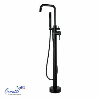 Напольный смеситель для ванны Ceruttispa АФРА (AFRA) B CT12116 чёрный матовый