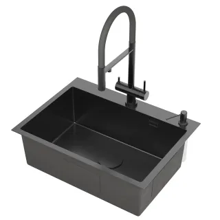 Кухонная мойка Roxenbath Simple 65 560220-65B графит