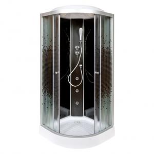 Душевая кабина Deto L 809 с гидромассажем BLACK 90х90х215 см