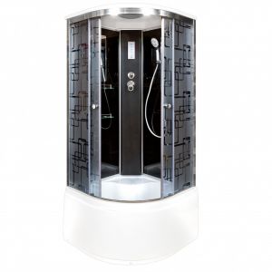Душевая кабина Deto BМ4510 с электрикой BLACK 100х100х220 см