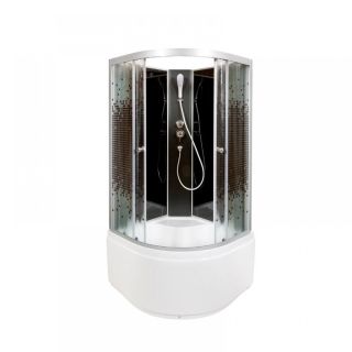 Душевая кабина Deto L 890 N без крыши BLACK 90х90х200 см Душевая кабина Deto L 890 N без крыши BLACK 90х90х200 см