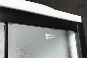 Душевая кабина Royal Bath RB90HK1-M-BL Practic 90x90см чёрный профиль/матовое стекло