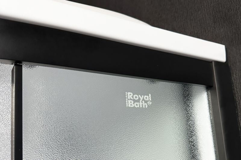 Душевая кабина Royal Bath RB90HK1-M-BL Practic 90x90см чёрный профиль/матовое стекло