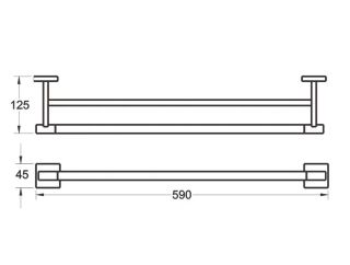 Полотенцедержатель Rose RG3027H 59см золото/чёрный Полотенцедержатель Rose RG3027H 59см золото/чёрный