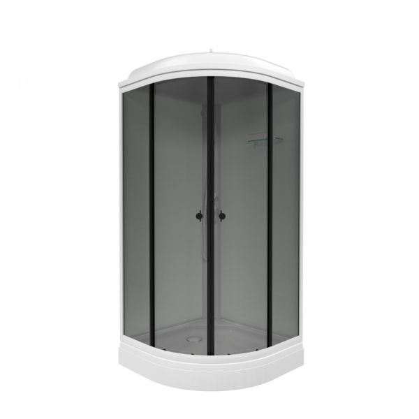 Душевая кабина Triton Грэй Щ0000066462 90x90 см профиль чёрный стекло тонированное